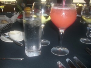 My drinks at the California Grill. While we were in one of the private rooms (VIP, y'all!), I could tell this was a nice place. The food was unbelievable and the staff was ready to cater to our every need, which was strange for me but something I definitely got used to! 