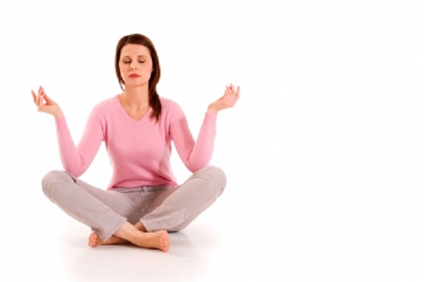 woman doing yoga