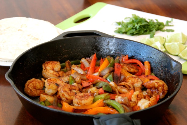 shrimp fajitas