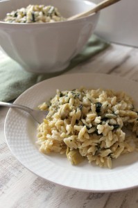 spinach orzo
