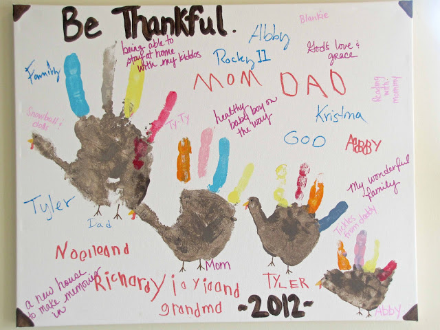 Turkey Handprints craft by SchooltimeSnippets.Blogspot.com