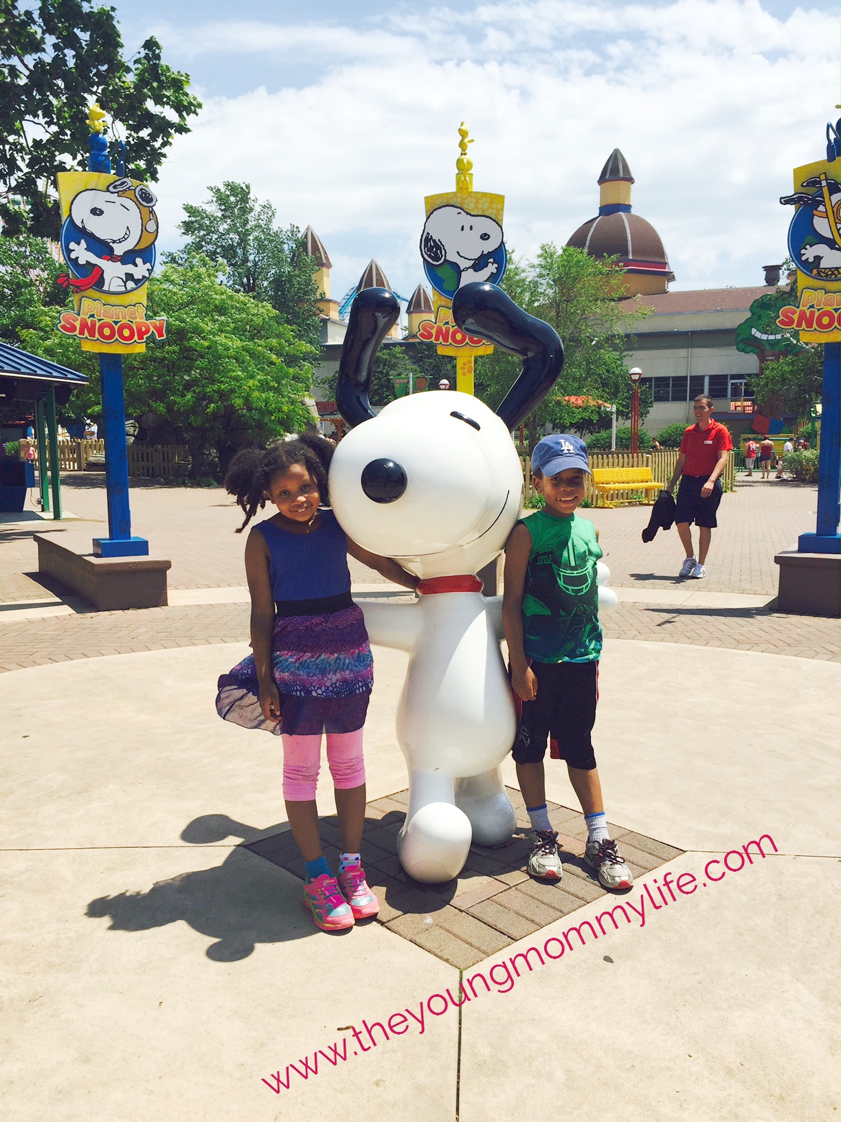 The Jefferson kids at Planet Snoopy, one of three designated kids areas at Cedar Point