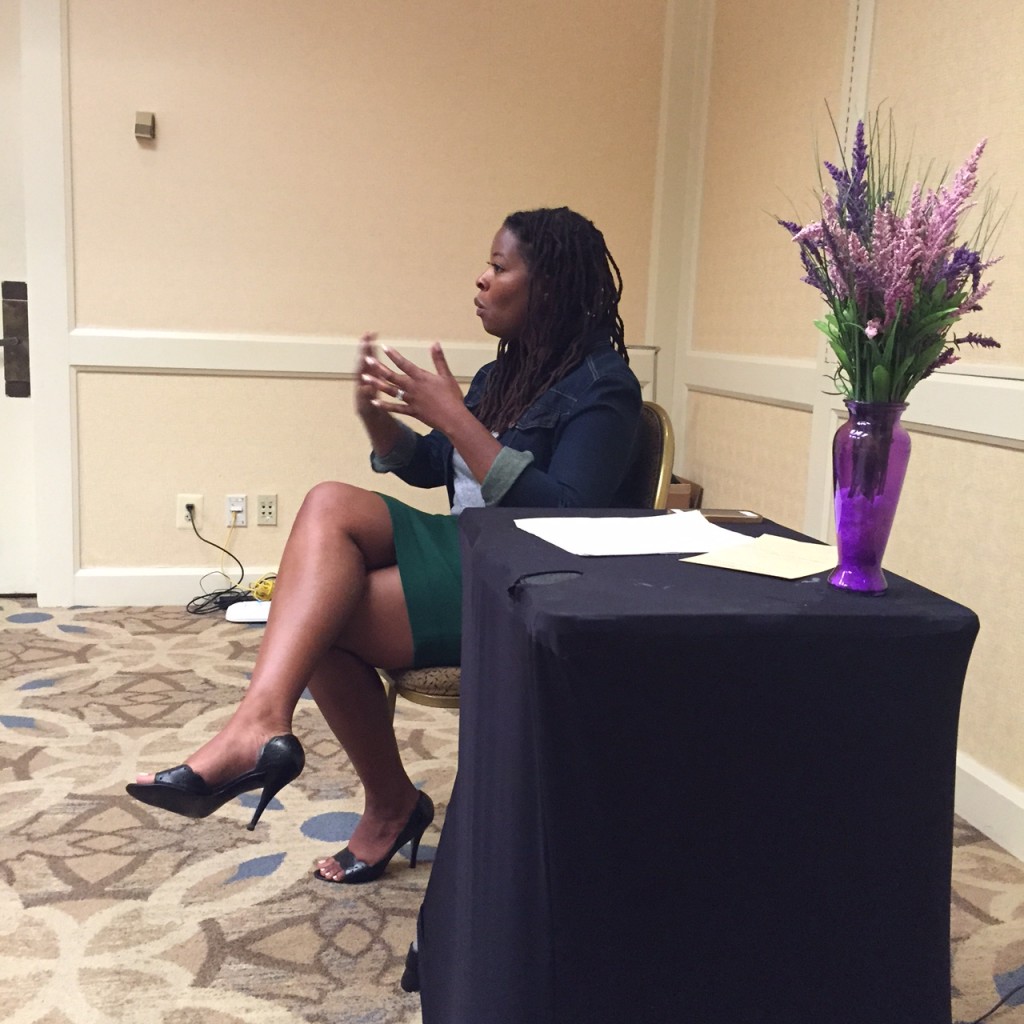 Esther Boykin speaking at the 2015 Self-Care Retreat