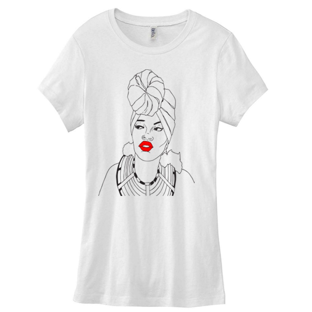 head wrap girl tee